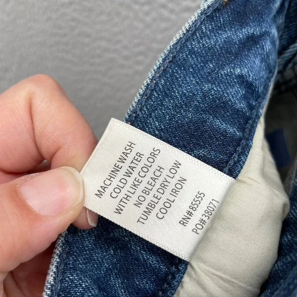 Pistola Broadway Jeans Womens 27 4 Medium Wash Blue High Rise Wide Leg Raw Hem - Picture 10 of 11